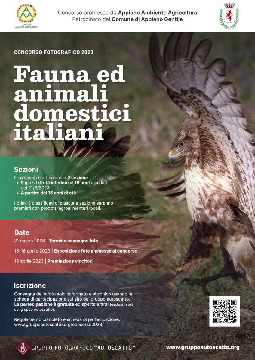 Concorso fotografico 2023 – Fauna ed animali domestici italiani